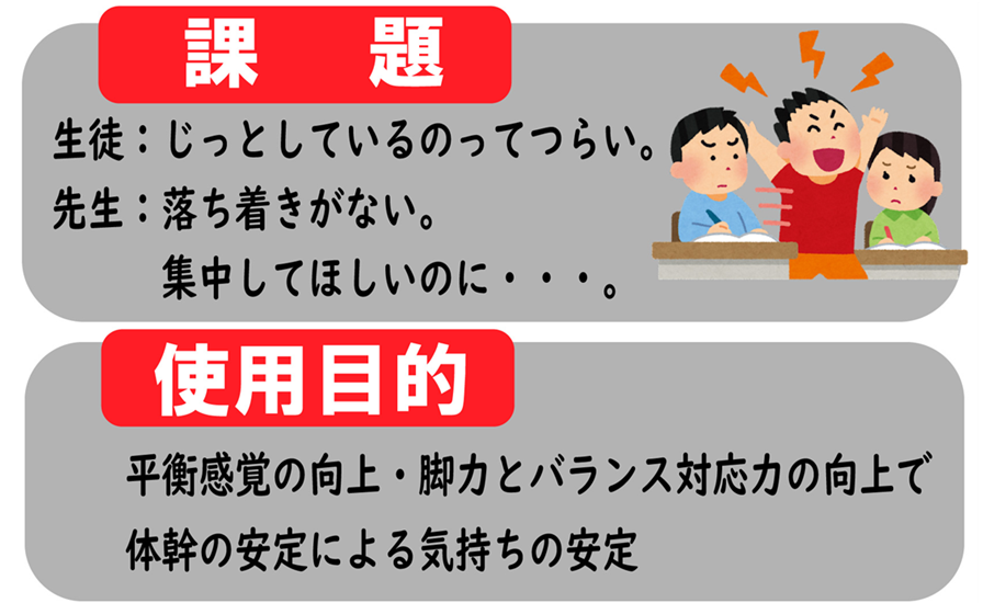 イライラして落ち着きのない子どもの、足腰の安定は平衡感覚を働きやすくして落ち着きにつながる